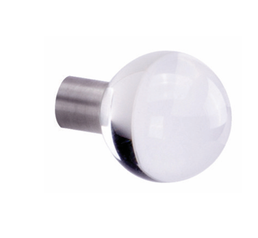 Schwinn Hardware 44452 Knob, Finish-Brushed Stainless Steel, Clear