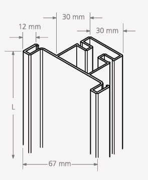 Schwinn Hardware 33915-290 Handle-Free Cabinet Hardware CS3 Series Vertical Channel