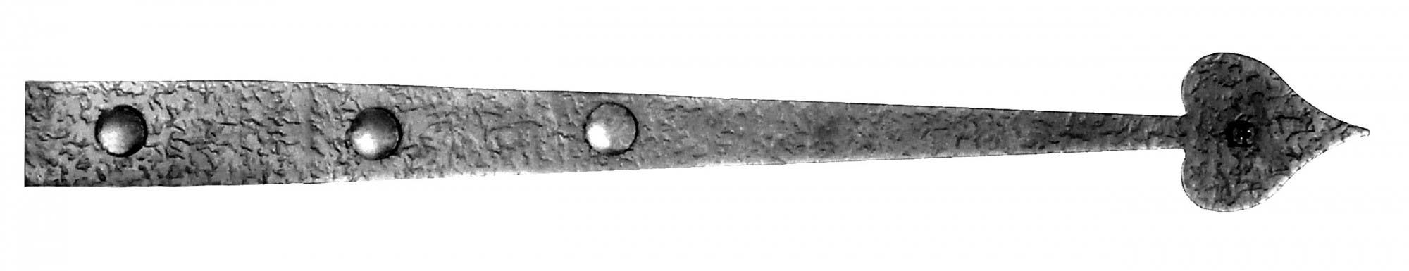 Acorn RIMBP Decorative Rough Heart Gate Strap W/ Carriage Bolt