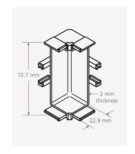 Schwinn Hardware 6K399-C Handle-Free Cabinet Hardware CS3 Series Inner Corner For C Channel