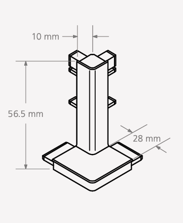Schwinn Hardware 6K400-L Handle-Free Cabinet Hardware CS3 Series Outer Corner For L Channel