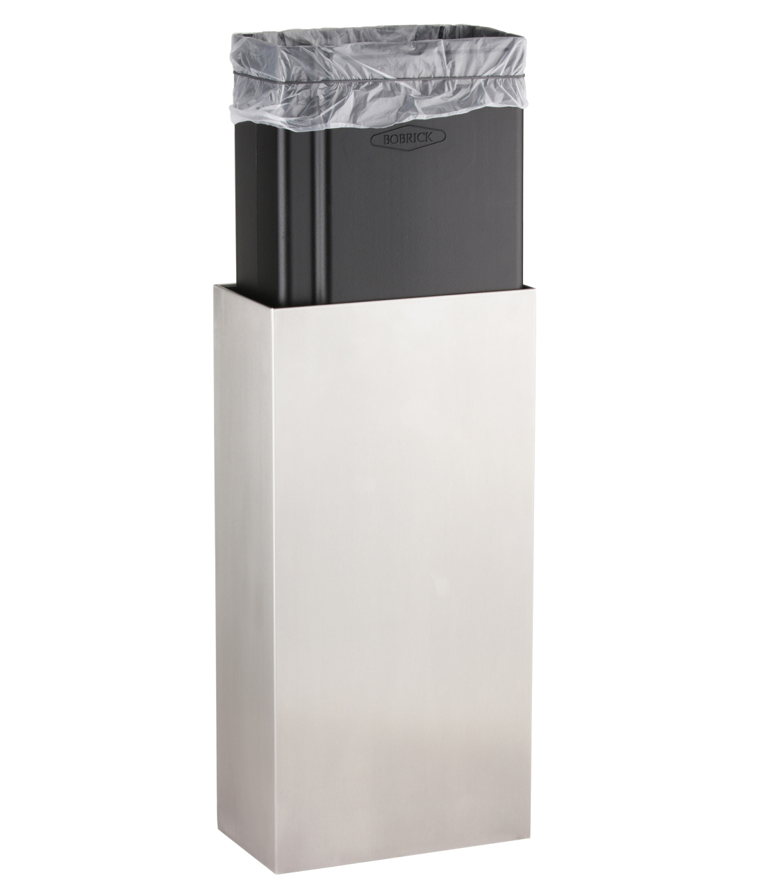 Bobrick B-9279 Fino Collection, Surface-Mounted Waste Receptacle, Capacity-6 Gal