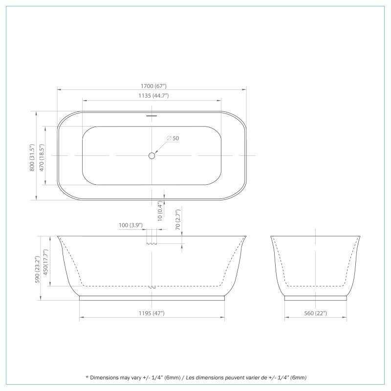 Bain Signature Milton White Deluxe Freestanding Bathtub Family