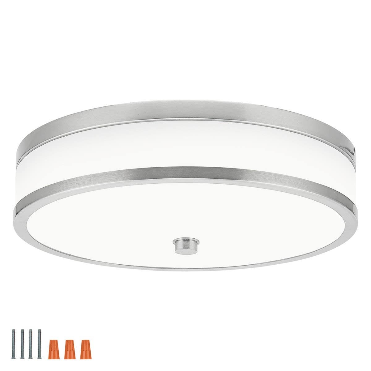 Design House 587501 Donohue Color Temperature Selectable LED Ceiling Light In Satin Nickel