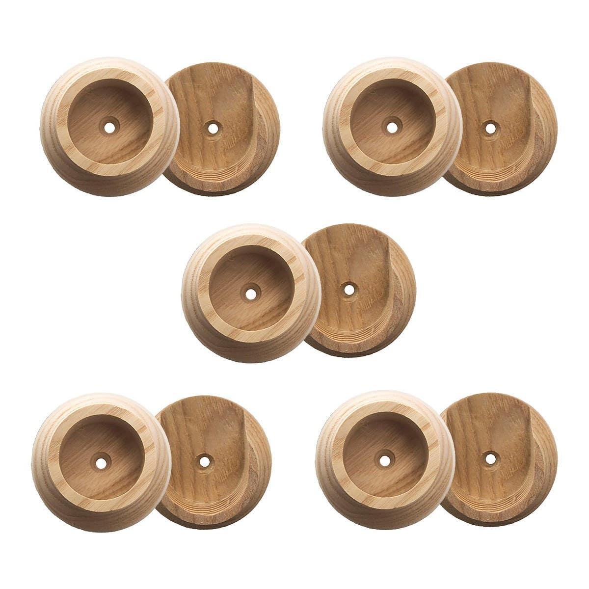 Design House 206151 Wood Closet Pole Socket, Pack Of 5