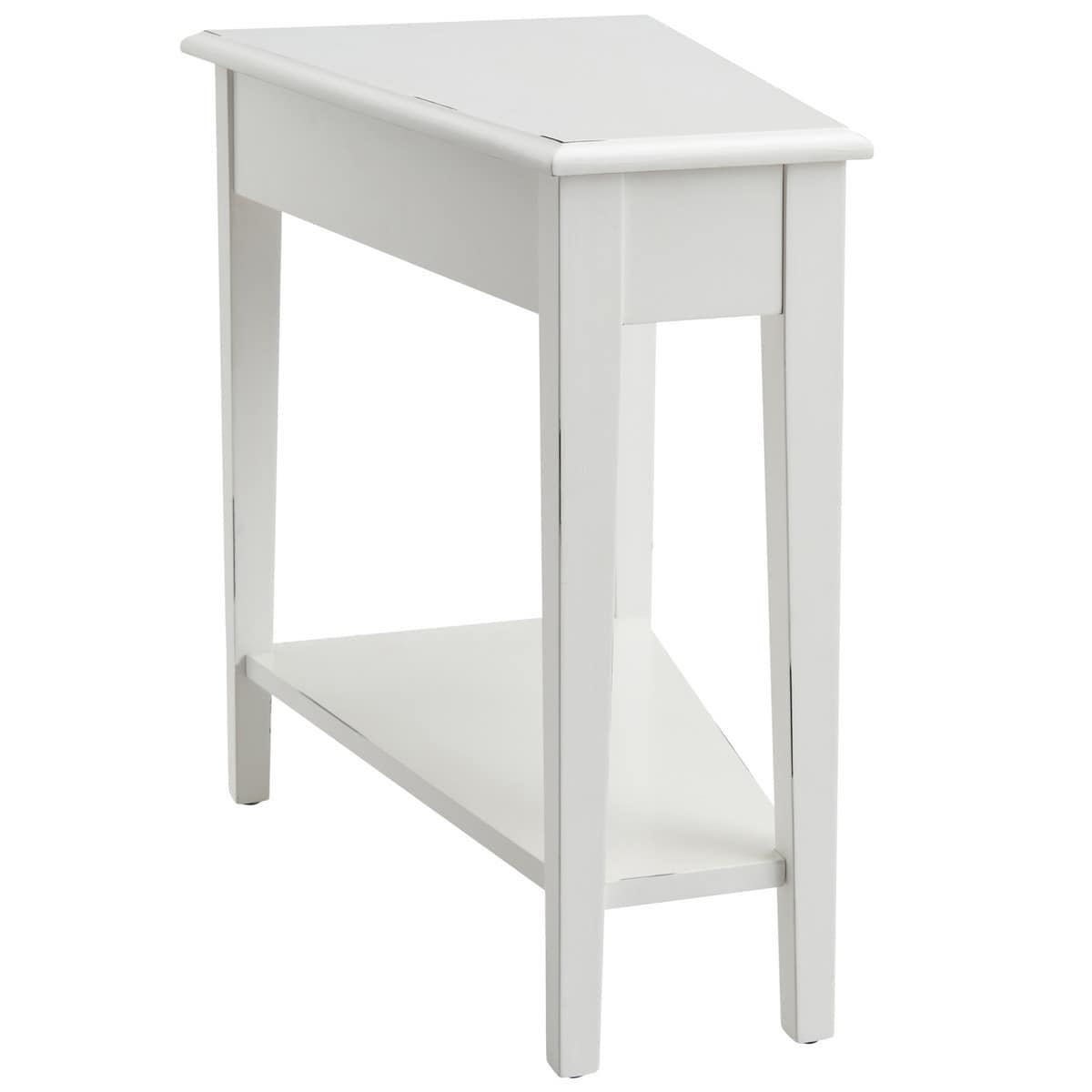 Design House 214395 Haven Ridge Wedge Table In Farmhouse White