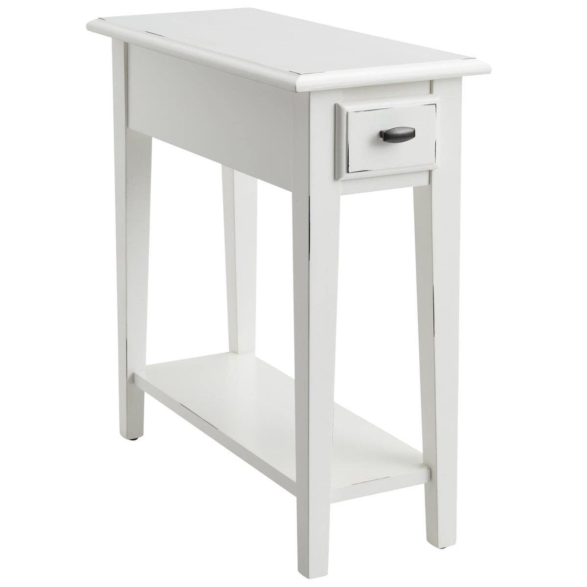 Design House 214361 Haven Ridge 1-Drawer Narrow End Table In Farmhouse White