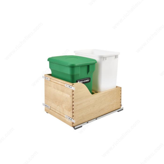 Richelieu 4WCSC1835CKGR2 Recycling Center with Compost Bin