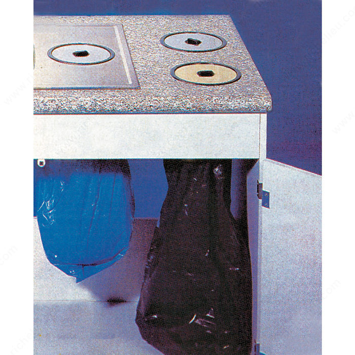 Richelieu 361690170 Waste Bin for Counter, Finish - Black/Stainless Steel