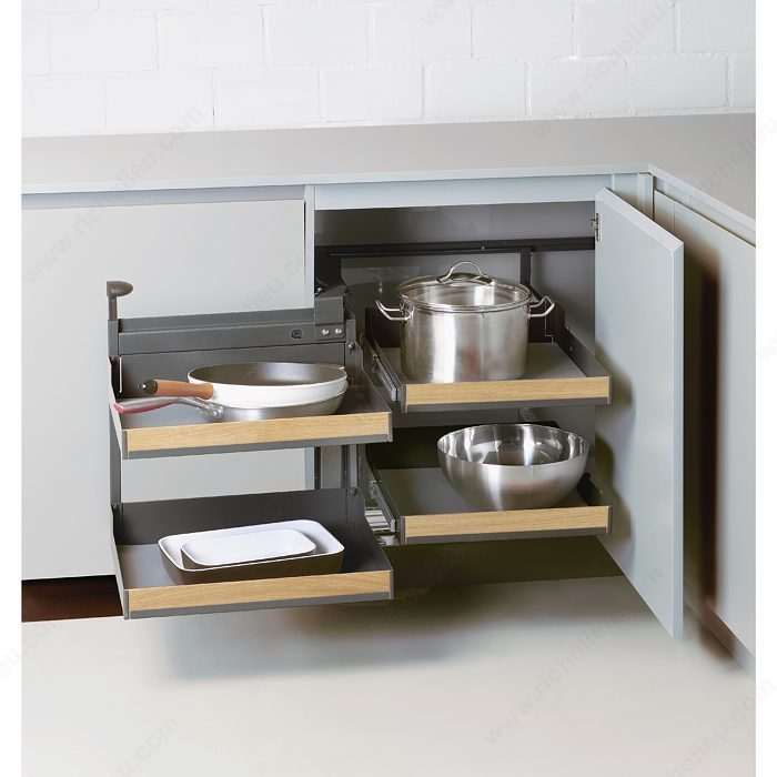 Richelieu WEBKIT121684 Fioro Magic Corner II Sets for 494 mm (19-29/64") Opening - Anthracite