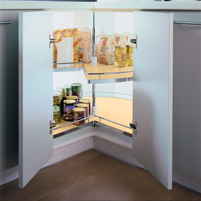 Richelieu 67 3/4 Pivoting Lazy Susan Trays - Set of 2