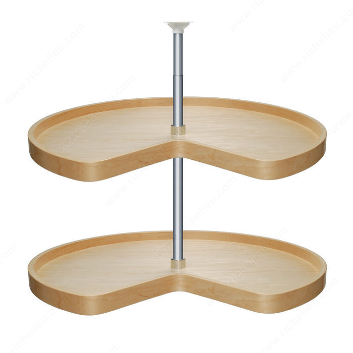 Richelieu 84 Set of Laminated Wood Kidney-Shaped Lazy Susan