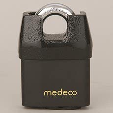 Medeco 5452 High Security Shrouded Padlock with 5/16" Shackle Diameter, Key-In-Knob Cylinder