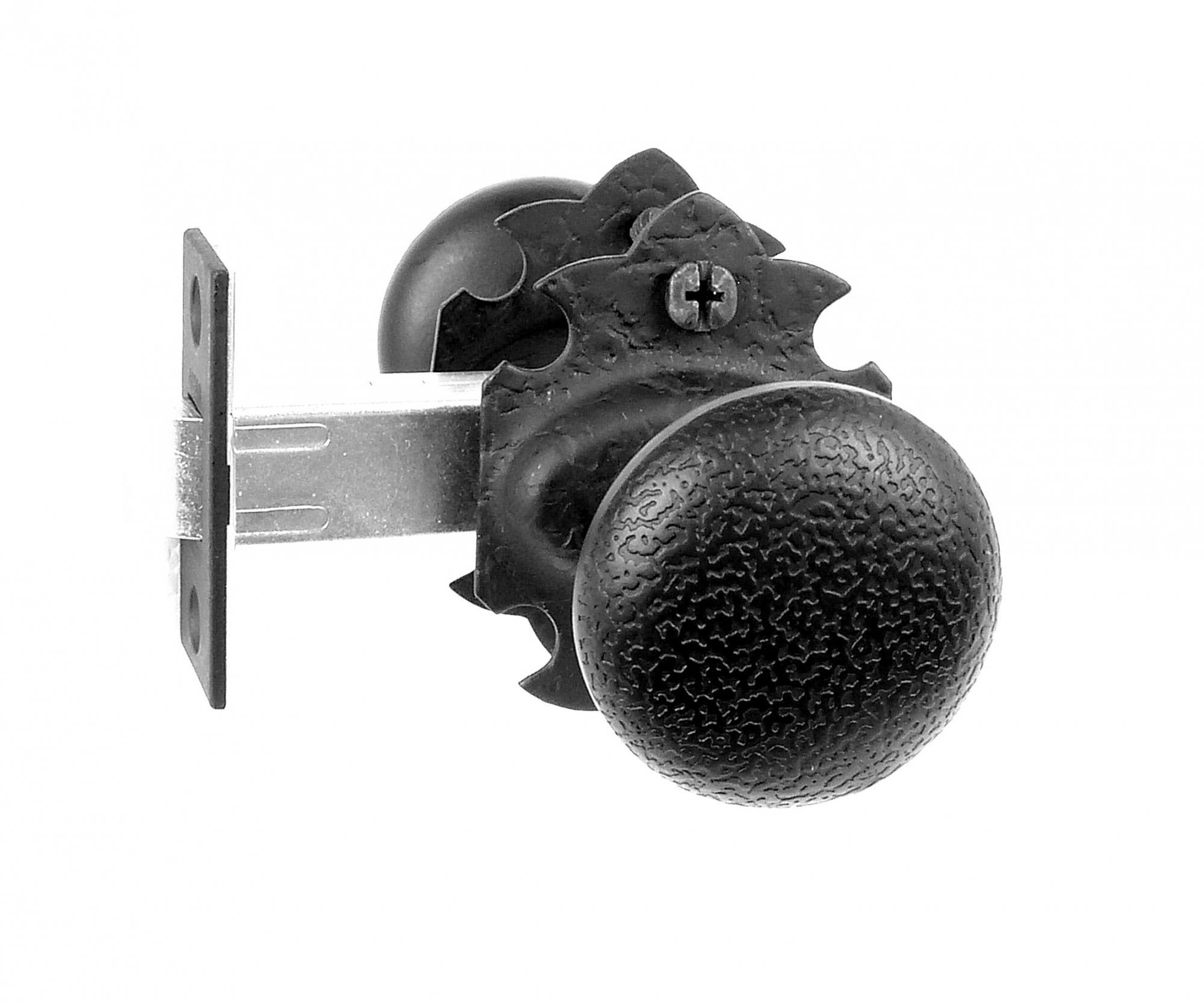 Acorn RT8BI Double Knob W/ Plain Warwick Rose Set, 2-3/8" Backset