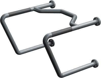 ASI 10-3434 Exposed Flange Straddle Grab Bar