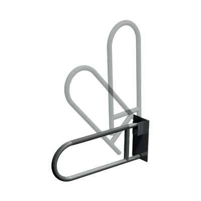 ASI 10-3451 Swing Up Grab Bar, Locks - Surface Mounted