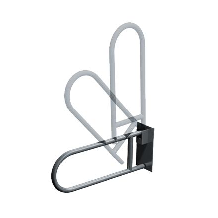 ASI 10-3551 Swing Up Grab Bar, Locks - Surface Mounted