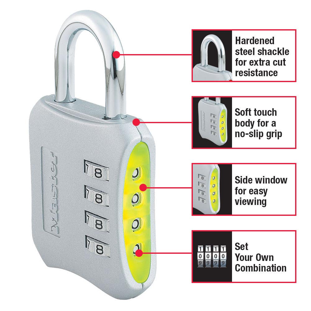 Master Lock 653D,331-148 Set-Your-Own Combination Padlock