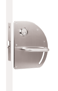 Accurate Lock & Hardware 9100SEC Detention Grade Lockset w/ 2-Point Trim, Backset - 2-3/4", 1-3/4" Door