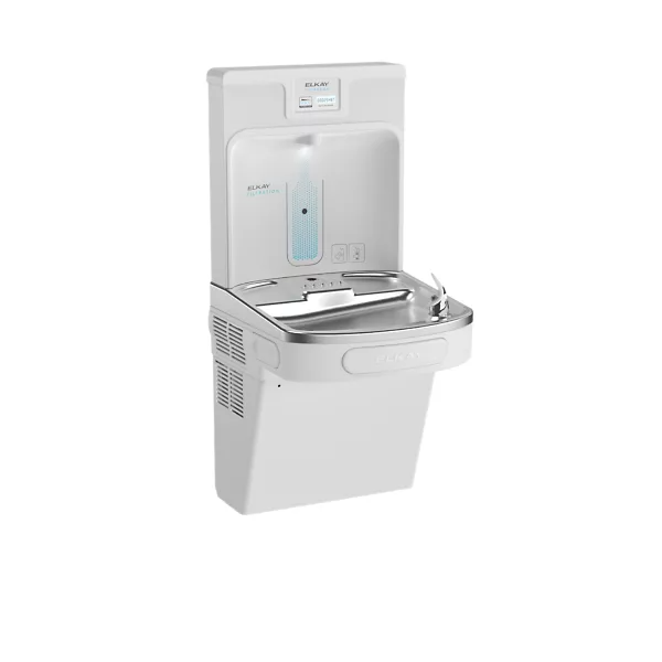 Elkay LZS8 Enhanced Touchless Filtered Bottle Filling Station & Single ADA Cooler Refrigerated w/ High Capacity Lead Reduction