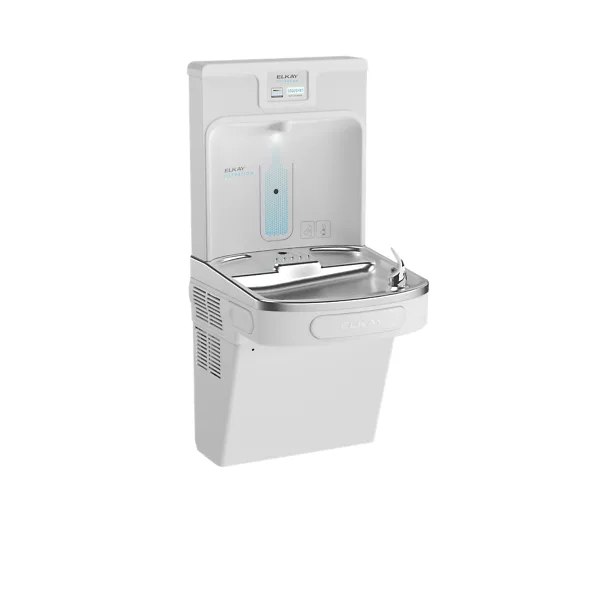 Elkay LZS8WS Enhanced Filtered Connected Bottle Filling Station & Single ADA Cooler Refrigerated w/ High Capacity Lead Reduction