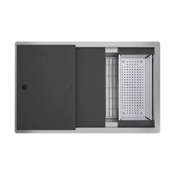 Elkay CS Circuit Chef Workstation Stainless Steel Single Bowl Undermount Sink Kit with Boards