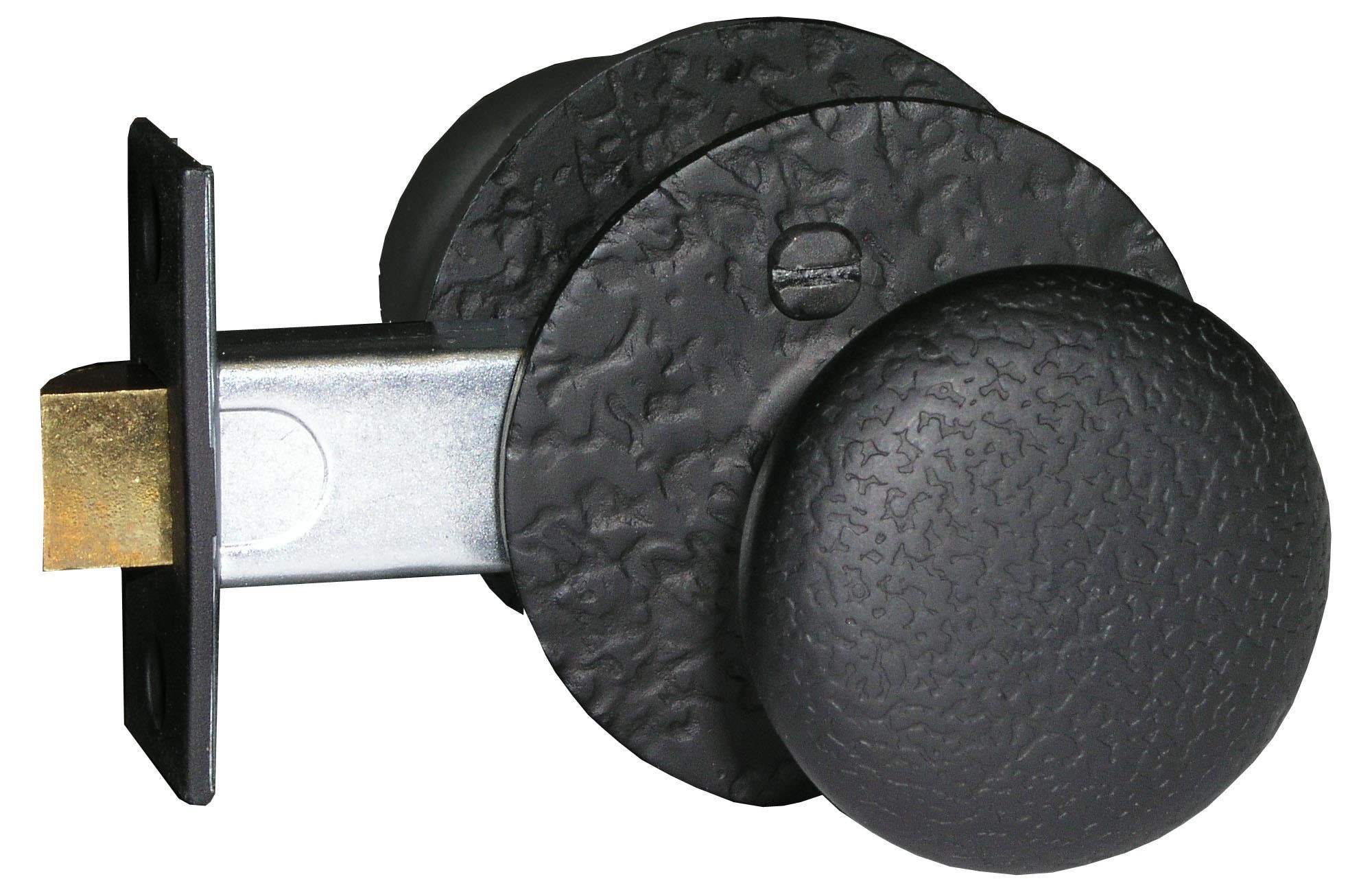 Acorn RUGBI Double Knob With Round Rose Set - 2 3/8" Backset