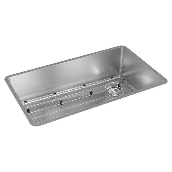 Elkay ECTRU30179RT Crosstown Stainless Steel Single Bowl Undermount Sink, L: 31-1/2" W: 18-1/2" H: 9"