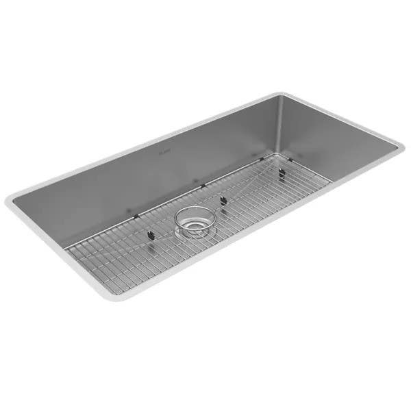 Elkay ECTRU35179T Crosstown Stainless Steel Single Bowl Undermount Sink, L: 36-1/2" W: 18-1/2" H: 9"