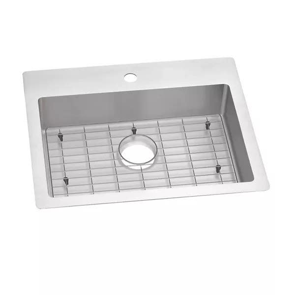 Elkay ECTSRAD25226TB Crosstown Stainless Steel 25" x 22" Single Bowl Dual Mount ADA Sink w/ Kit