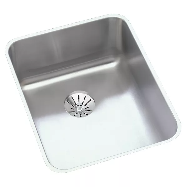 Elkay ELUH1418PD Lustertone Classic Stainless Steel, 16-1/2" x 20-1/2" x 7-7/8" Single Bowl Undermount Sink w/ Perfect Drain