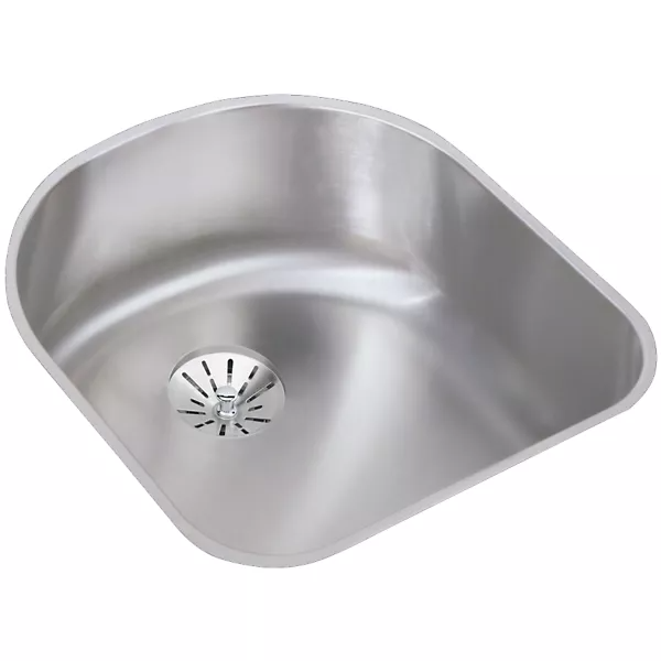 Elkay ELUH1716PD Lustertone Classic Stainless Steel 18-1/2" x 20" Single Bowl Undermount Sink w/ Perfect Drain
