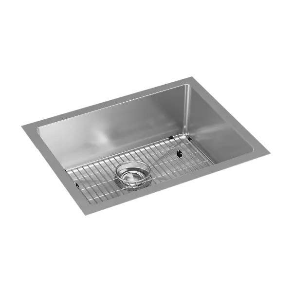 Elkay EFRU2115TC Crosstown Stainless Steel 23-1/2" x 18-1/4" x 8" Single Bowl Undermount Sink