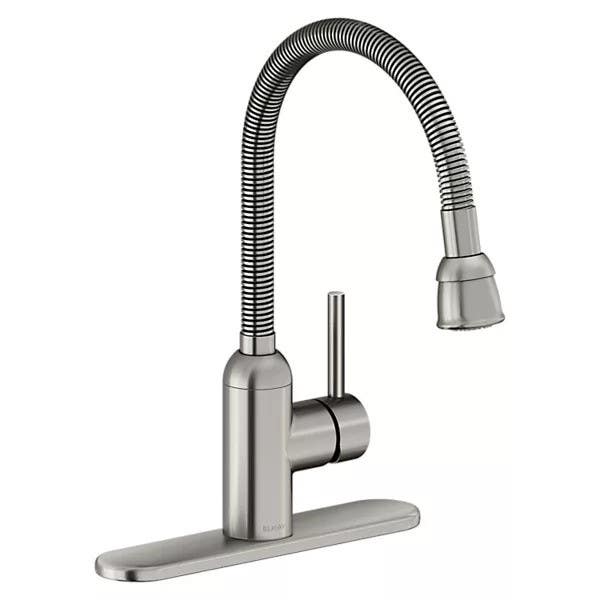 Elkay LK2500LS Pursuit Laundry/Utility Faucet with Flexible Spout Forward Only Lever Handle Lustrous Steel