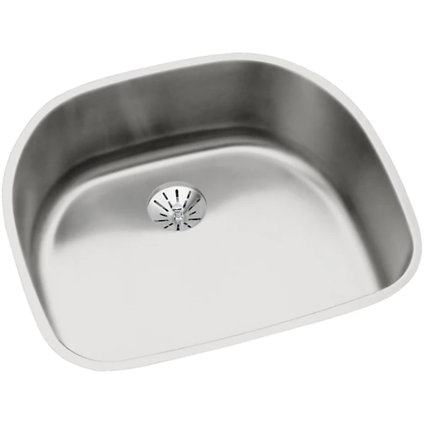 Elkay ELUH2118 Lustertone Classic Stainless Steel, Single Bowl Undermount Sink w/ Perfect Drain