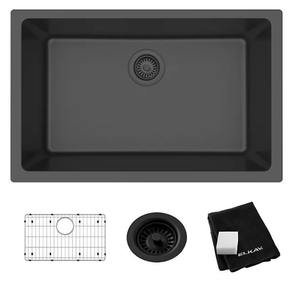 Elkay ELGRU1302 Quartz Classic 29-1/2" x 18-3/4", Single Bowl Undermount Sink Kit