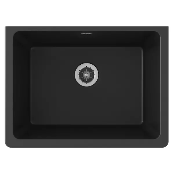 Elkay ELGU251912PD Quartz Classic 25" x 18-1/2" Undermount Laundry Sink with Perfect Drain Black