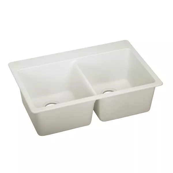 Elkay ELX3322 Quartz Luxe 33" x 22" x 9-1/2" Equal Double Bowl Drop-in Sink
