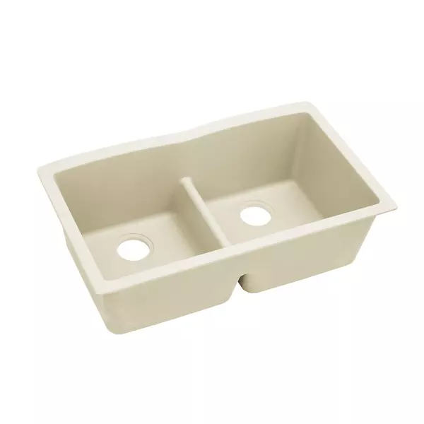 Elkay ELXDULB3322 Quartz Luxe 33" x 19" x 10" Equal Double Bowl Undermount Sink with Aqua Divide
