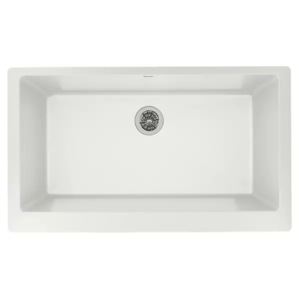 Elkay ELXUFP3620 Quartz Luxe 35-7/8" x 20-15/16" x 9" Single Bowl Farmhouse Sink with Perfect Drain