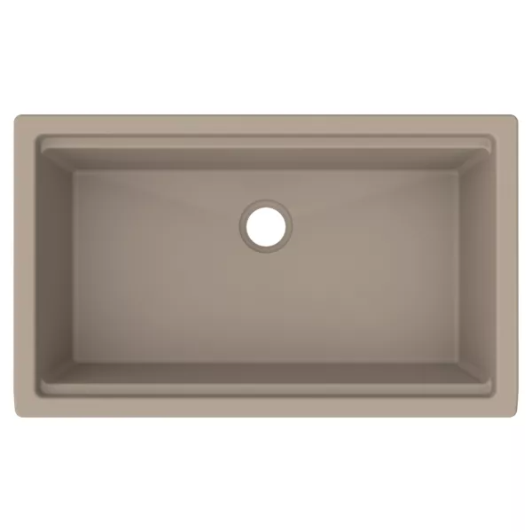 Elkay ELXUFP362010 Quartz Luxe 35-7/8 x 21-9/16 x 9" Single Bowl 10" Apron Farmhouse Workstation Sink w/ Perfect Drain