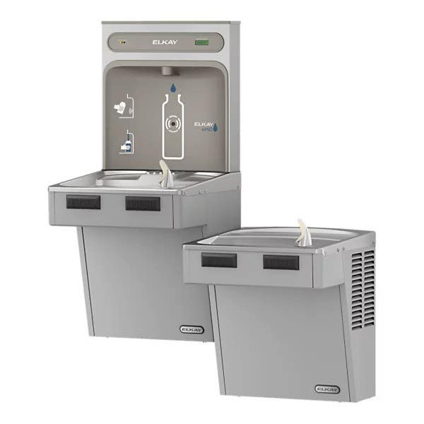 Elkay LMABFTL8W ezH2O Bottle Filling Station with Mechanically Activated Bi-Level ADA Cooler Filtered Refrigerated