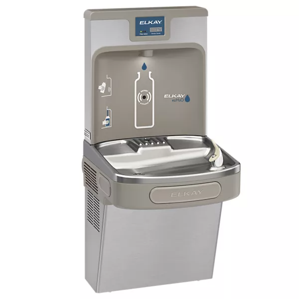 Elkay LZS8WSSK ezH2O Bottle Filling Station & Single ADA Cooler Refrigerated Stainless Lead Reduction Quick Filter Change