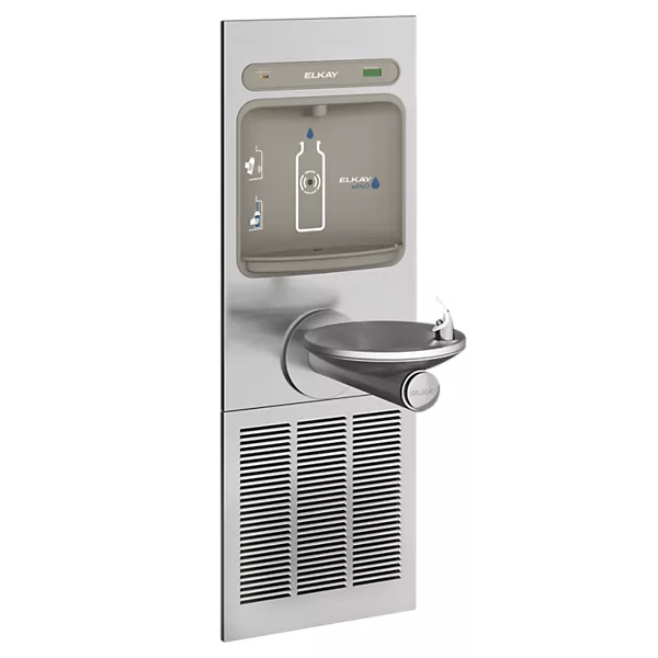 Elkay LZWS-LRPBM8K ezH2O Bottle Filling Station w/ Integral SwirlFlo Fountain Refrigerated Filtered, Finish - Stainless Steel