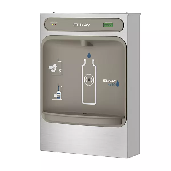 Elkay LZWSSM ezH2O Bottle Filling Station Surface Mount Filtered Non-Refrigerated, Finish - Stainless Steel