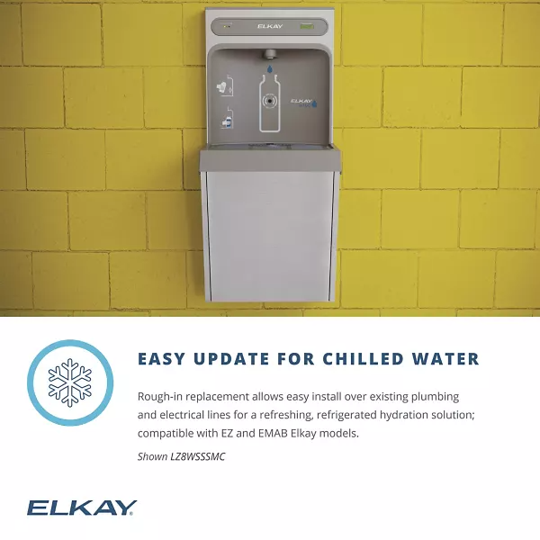 Elkay EZ8WSSSMC ezH2O Bottle Filling Station w/ Refrigerated Surface Mount, Non-Filtered 8GPH, Finish - Stainless Steel