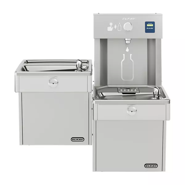 Elkay VRCTL8WSK ezH2O Vandal-Resistant Bottle Filling Station & Bi-Level Cooler Non-Filtered Refrigerated, Stainless Steel