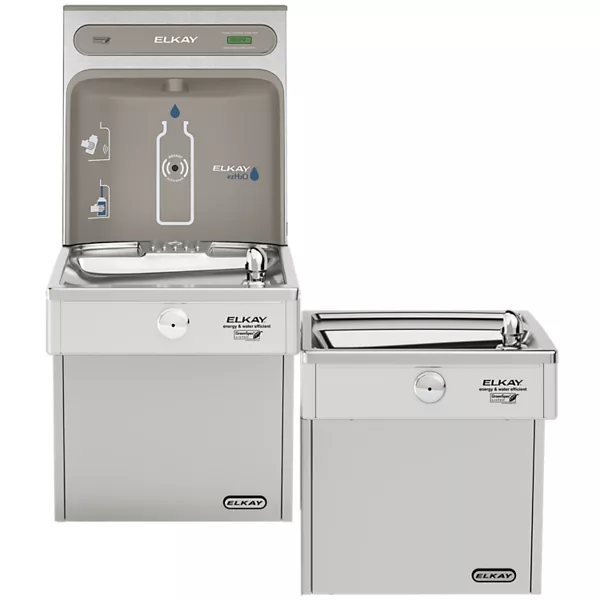 Elkay VRCGRNTL8WSK ezH2O Bottle Filling Station & Bi-Level High Efficiency Vandal-Resistant Cooler, Non-Filtered Refrigerated
