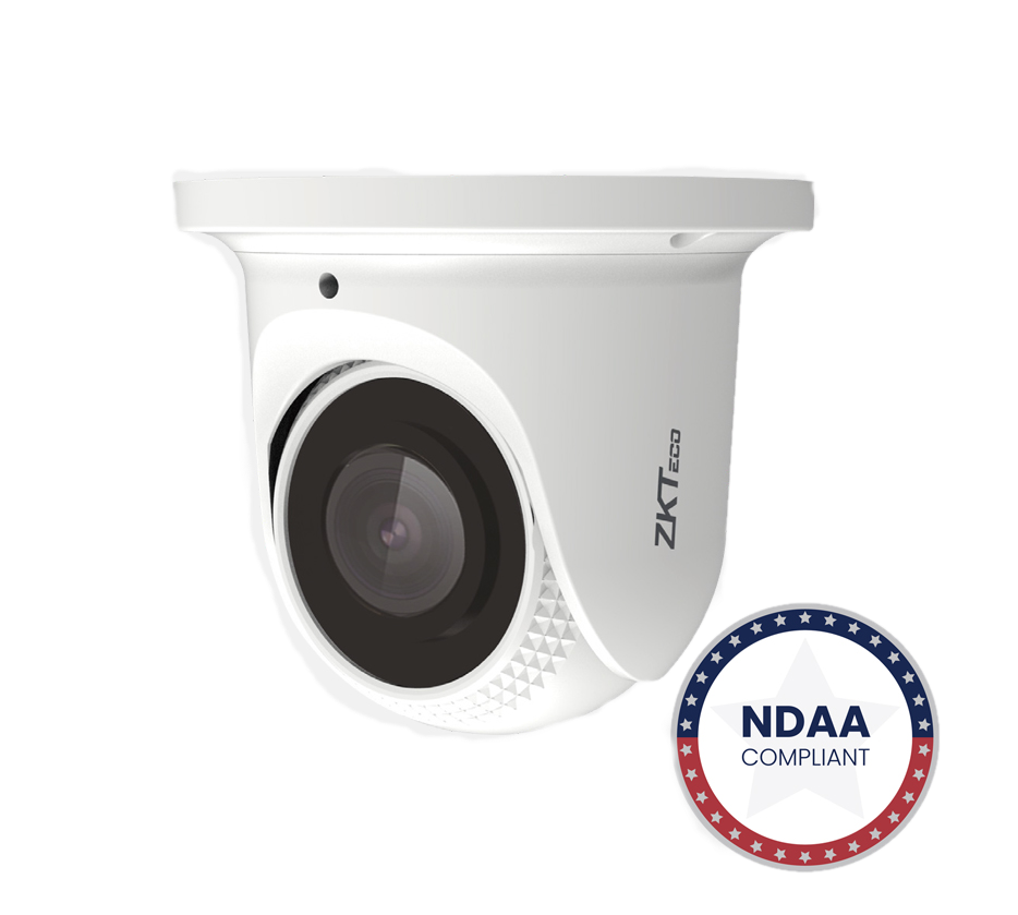 ZKTeco ES-855P21C-S7-MI Lite Fixed Lens Face Detection Eyeball IP Camera, 1/2.8" 5MP, IR Range 30m Fixed Lens 2.8mm
