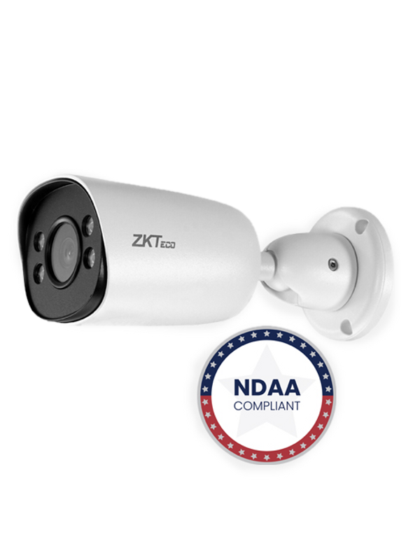 ZKTeco BS-855P12C-S7-C Full Color Face Detection Bullet IP Camera, 1/2.8" 5MP, IR Range 20m Fixed Lens 3.6mm